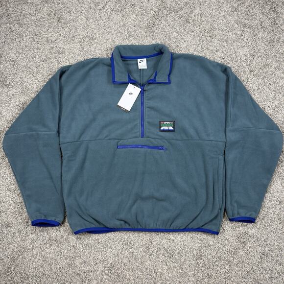 Nike Club 1/2 Zip Pullover Open Air Performance Fleece Men’s Size M - Picture 1 of 8